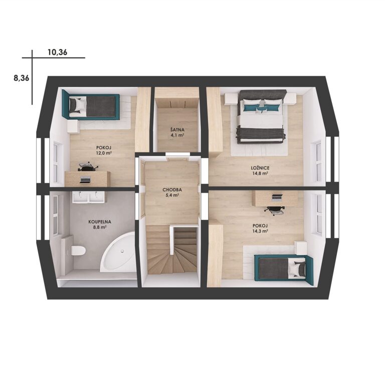 RD BLATNO_PŮDORYS_2NP-min