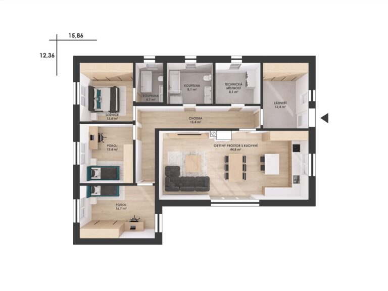 RD - Šanov půdorys